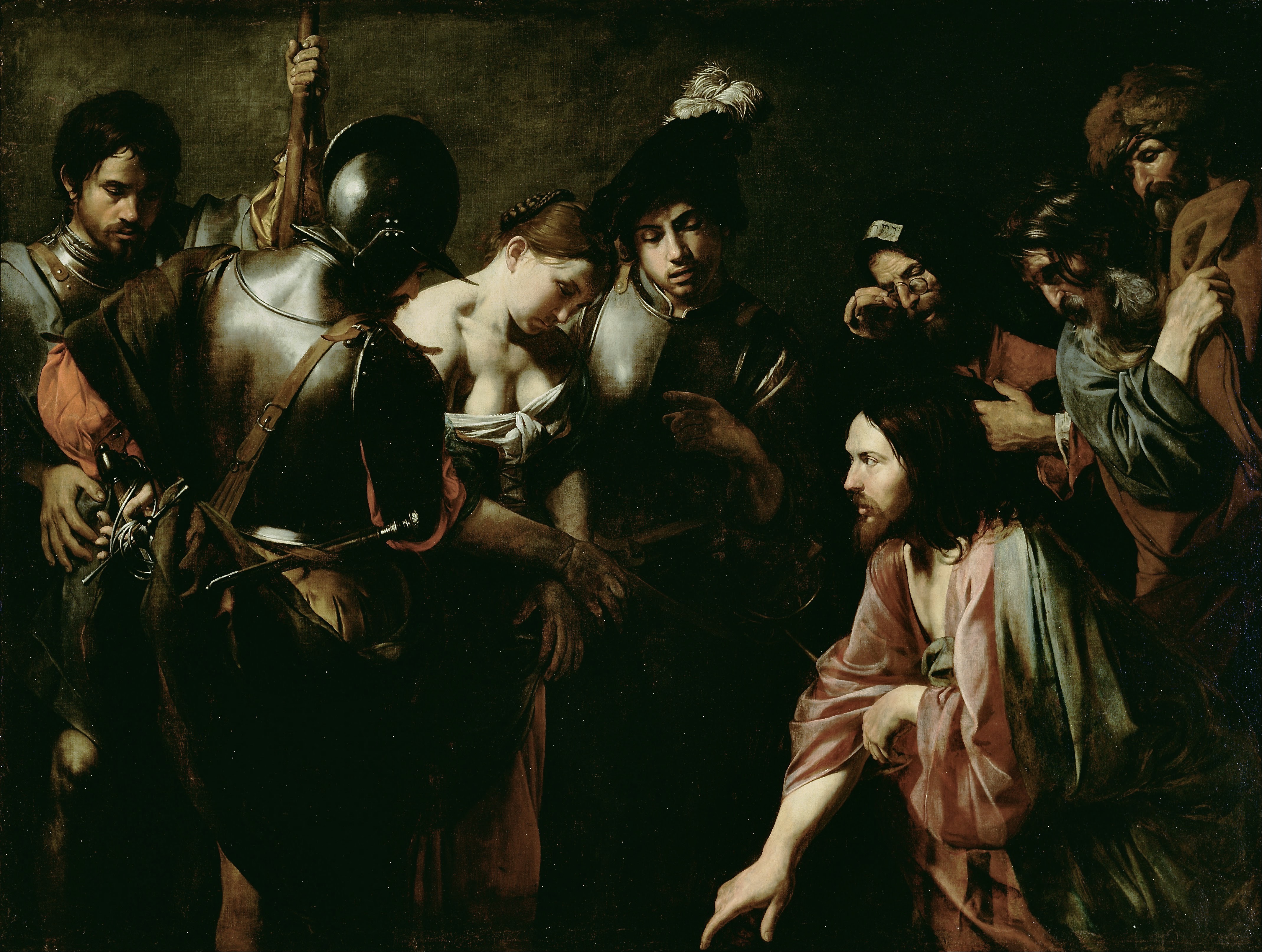 Valentin_de_Boulogne_-_Christ_and_the_Adulteress_-_Google_Art_Project