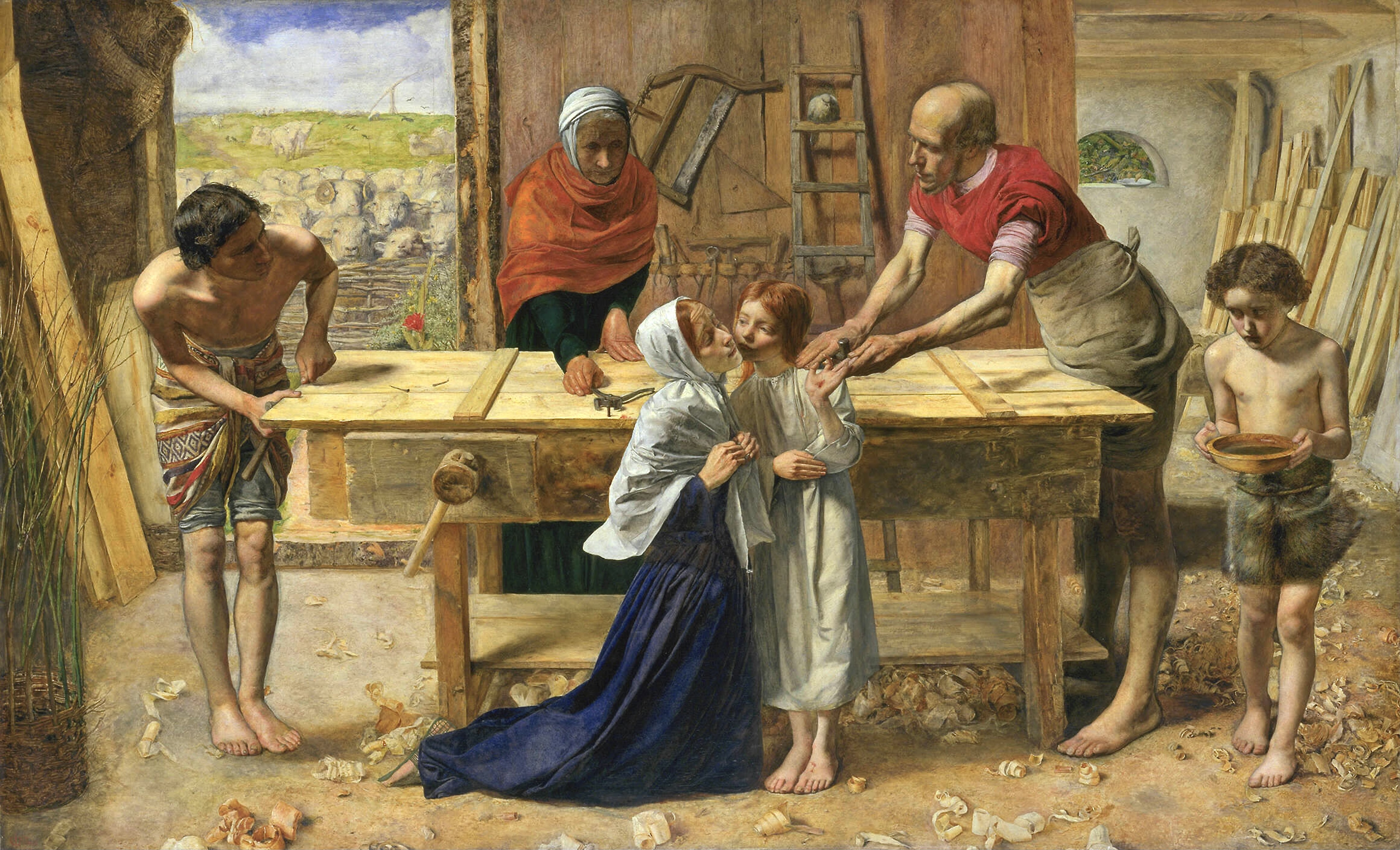 John_Everett_Millais_-_Christ_in_the_House_of_His_Parents_(`The_Carpenter's_Shop')_-_Google_Art_Project