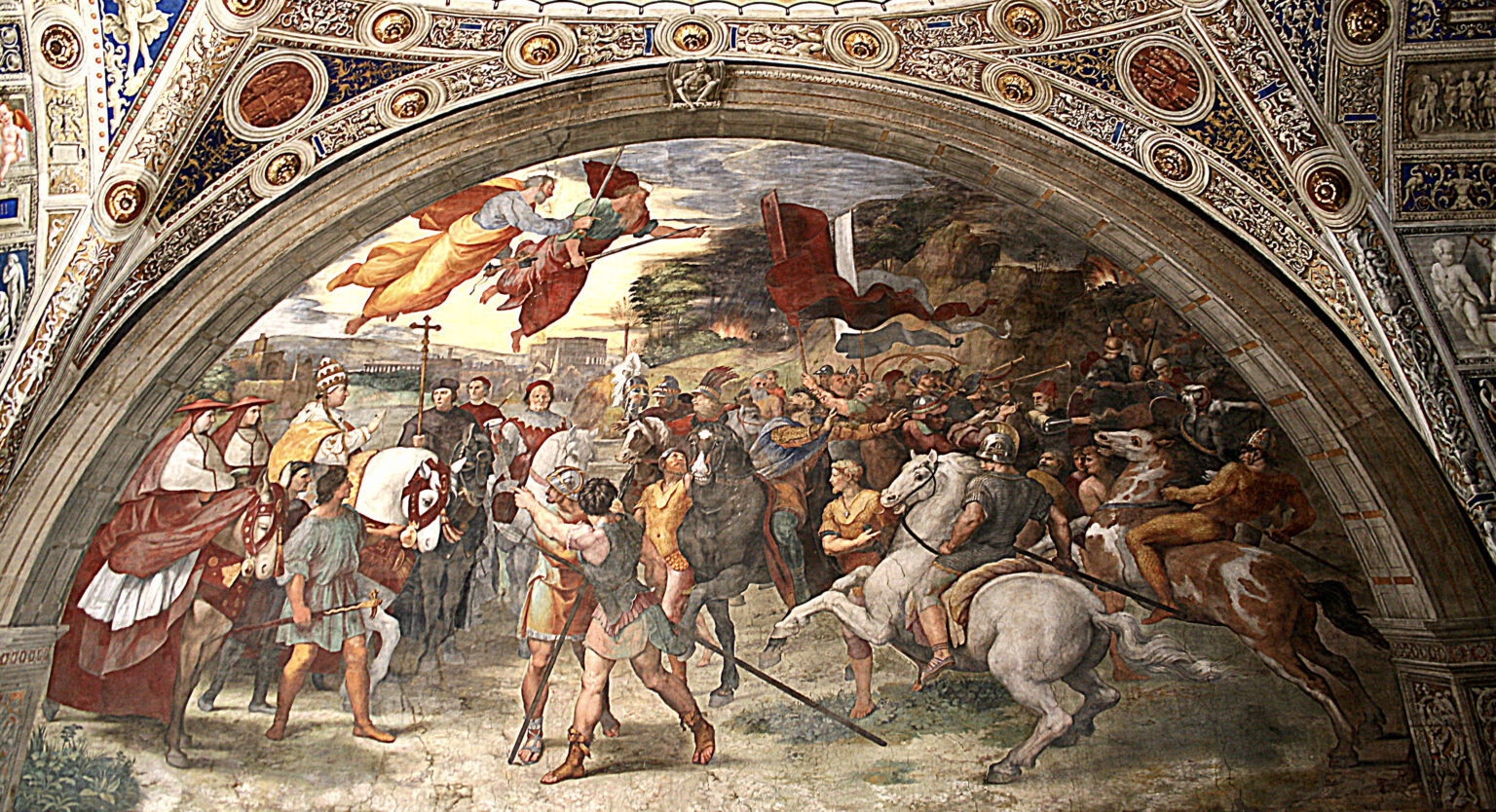 La rencontre d’Attila et de Léon 1er 151314. Raphaël et Giulio